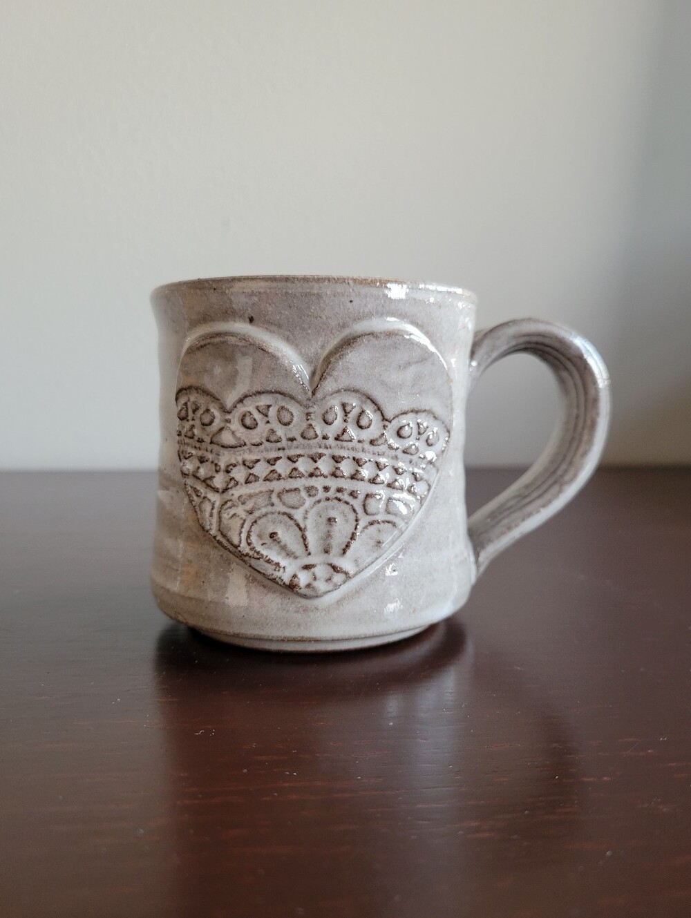 Magnolia Valentine Lace Heart Pottery Coffee Mug Waco Texas HGTV Joanna Gaines